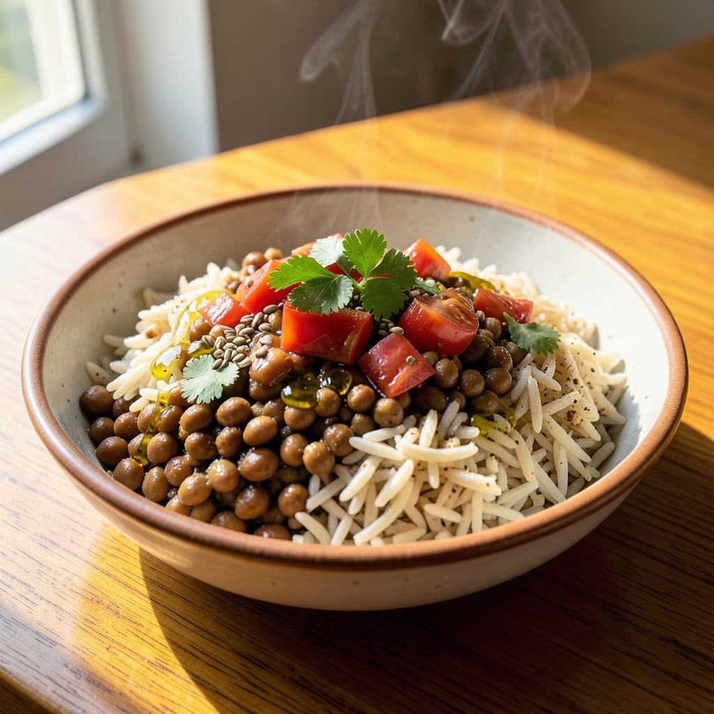 Arabic Lentil Rice Recipe: Warm Spiced Harmony of Berries and Toasted Cumin