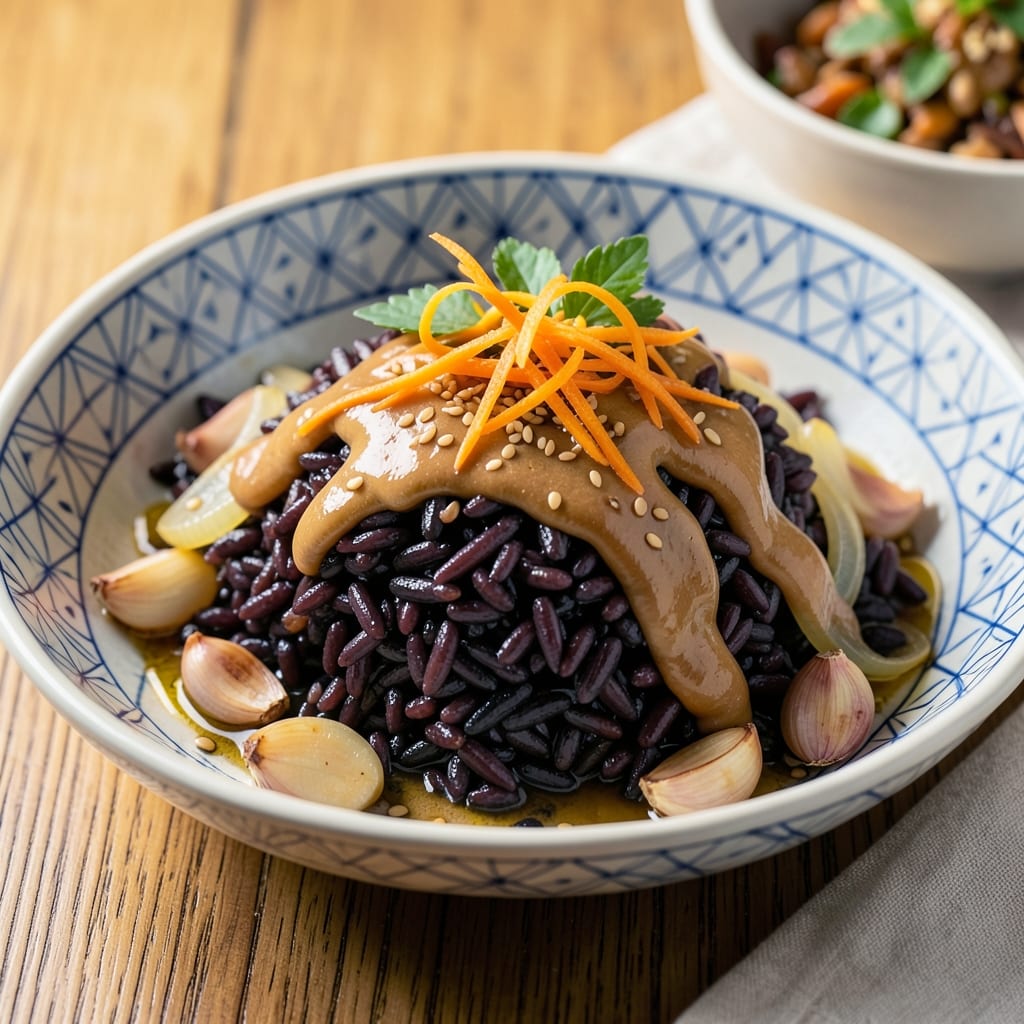 African Black Rice Recipe: Earthy Umami Bomb With Toasted Peanut Crunch