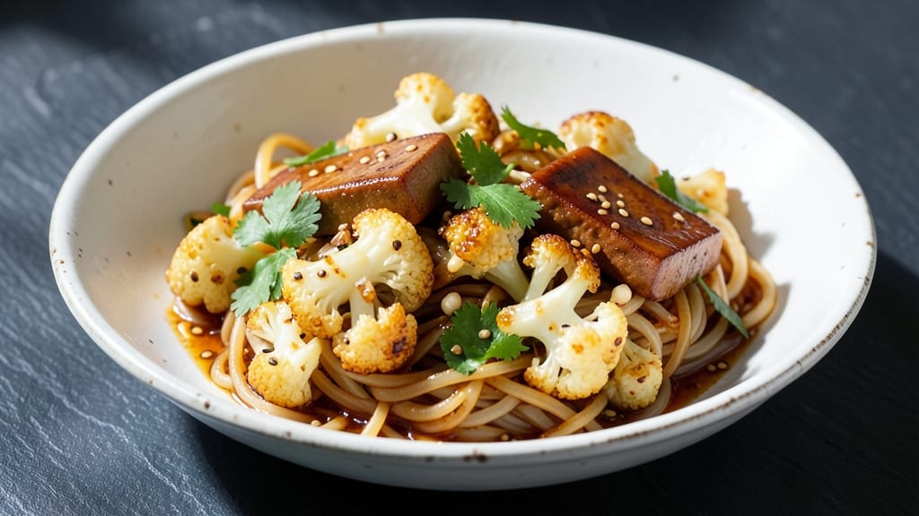 Cauliflower Stir-Fried Rice Recipe: Texture Twist With Crispy Rice Noodle Bites