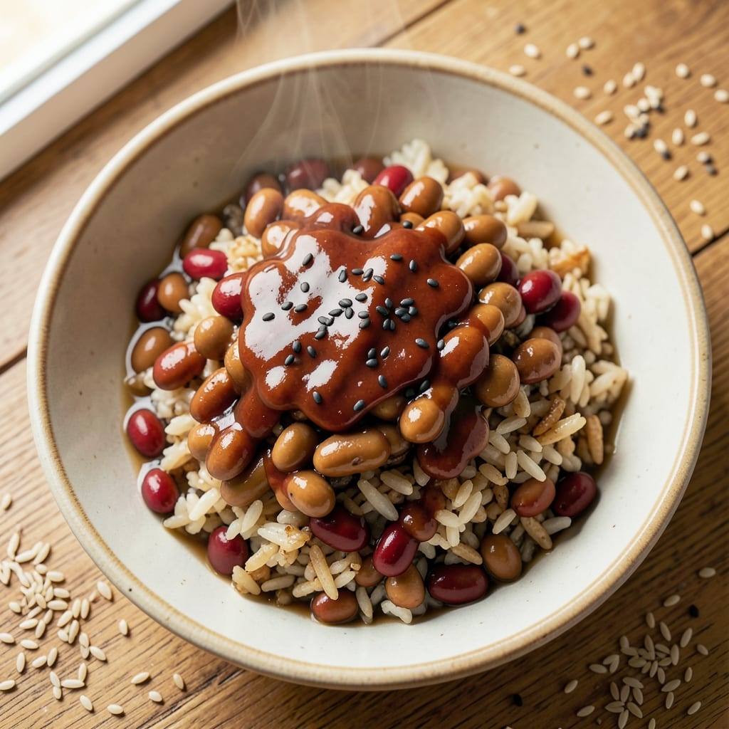 Adzuki Beans and Brown Rice Recipe: Sweet-Savory Protein Bowl With Toasted Sesame Crunch