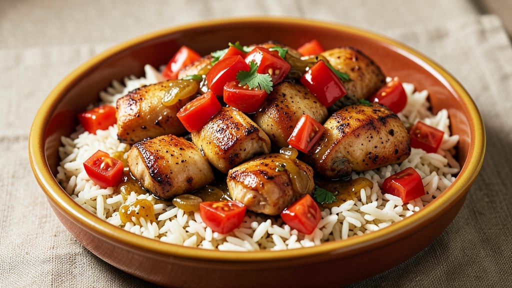 Chicken with Diced Tomatoes and Rice Recipe: One-Pan Savory Simmer for Effortless Dinners