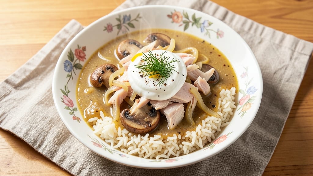 Chicken Rice Sour Cream Mushroom Soup Recipe: Creamy Mushroom-Rich Comfort in One Pot