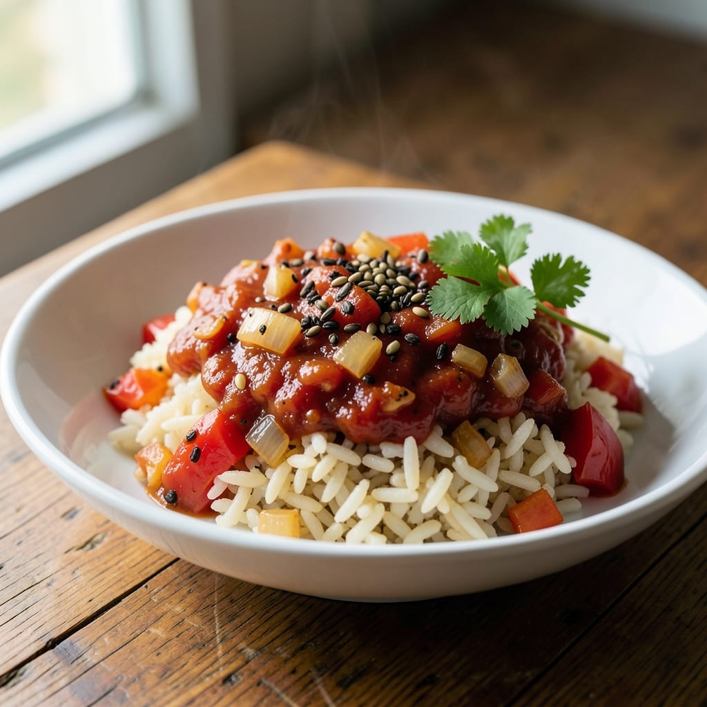 Arroz Rojo Rice Cooker Recipe: Smoky Tomato and Cumin Infusion