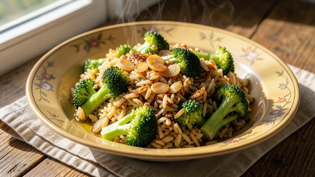 Broccoli Rice Pilaf Recipe: Nutty Jasmine and Floral Broccoli Fusion