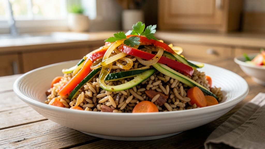 Brown Rice and Mixed Vegetables Recipe: One-Pot Nutrient-Packed Meal in 25 Minutes