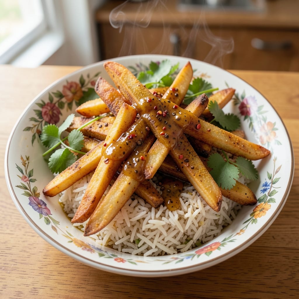 Aloo Fry Recipe for Rice: Crispy Potato Bites with Spiced Rice Pairing
